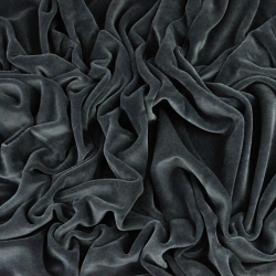 Baumwolle Velours Bekleidungsstoff - dunkelgrau