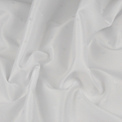 Tischdeckenstoff fleckenabweisend weiß - Punktmuster  