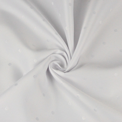 Tischdeckenstoff fleckenabweisend weiß - Punktmuster  