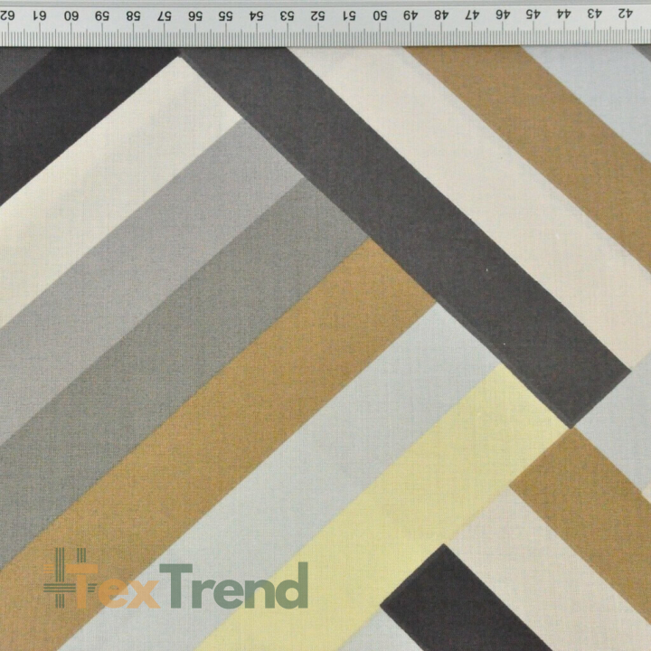 Baumwolle 100% Parkett grau-beige  