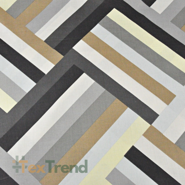 Baumwolle 100% Parkett grau-beige  