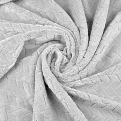 Minky Fischgrät Premium hellgrau (Glacier Gray)  