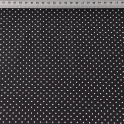 Baumwolle 100% Stecknadeln 2mm weiß auf anthrazitfarbenem Hintergrund  