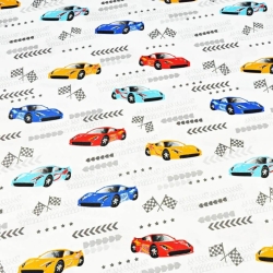 Baumwolle 100% Supersportwagen auf weißem Hintergrund  