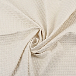 Baumwolle Waffel natur  