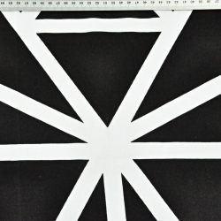 Baumwolle 100% Spinnennetz weiß auf schwarzem Hintergrund  