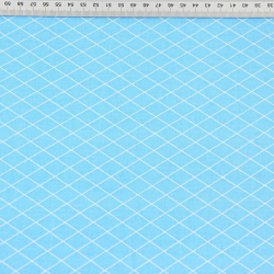 Baumwolle 100% weiße Rauten auf blauem Hintergrund  