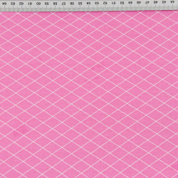 Baumwolle 100% Rauten weiß auf rosa Hintergrund  