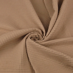 Dünner Baumwoll-Waffelstoff - Karamell  