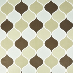Baumwolle 100% Muster in Kreisen beige-braun  