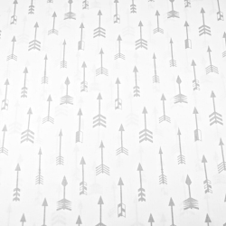 Baumwolle 100% graue Pfeile auf weißem Hintergrund  