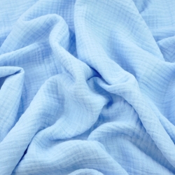 Musselin Double Gauze blau (Himmelblau)  