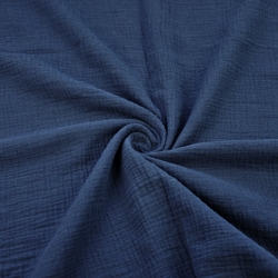 Musselin Double Gauze navy (Marine)  
