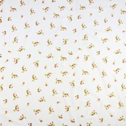 Baumwolle 100% Mini-Rosenstrauß auf weißem Hintergrund  