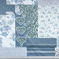 Baumwolle 100% Patchwork salbeigrün grau  