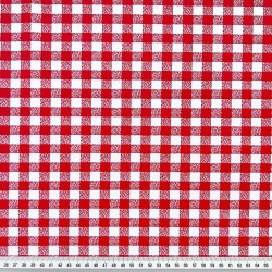 Baumwolle 100% Vichy-Karo rot-weiß  