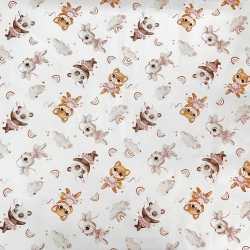 Baumwolle 100% Balletttiere auf weißem Hintergrund  