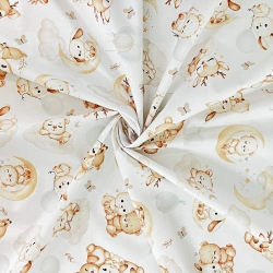 Baumwolle 100% Tierfreunde auf weißem Hintergrund  