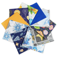 Patchwork-Stoffset 20 Stück 40 x 40 cm - Weihnachtsmuster  