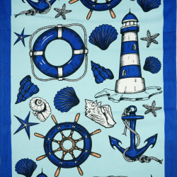 Tkanina leżakowa wzory marynarskie