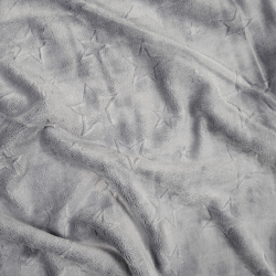 Minky Premium Sterne - grau (Dapple Gray)