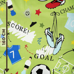 100% Baumwolle Fußball Champion auf grünem Hintergrund