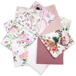 Patchwork-Stoffset 20 Stück 40 x 40 cm - lila/rosa/Erwachsene  