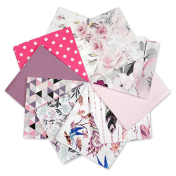 Patchwork-Stoffset 20 Stück 40 x 40 cm - lila/rosa/Erwachsene  