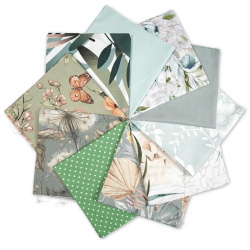 Patchwork-Stoffset 20 Stück 40 x 40 cm - grün/Erwachsene  