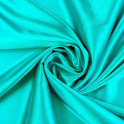 Kleidungsstoff Satin mit Lycra - Meergrün 34
