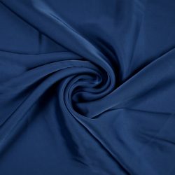 Armani Satin Stoff / Kunstseide - marineblau 41