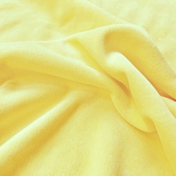 Baumwollvelours - hellgelb  