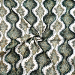 100% Baumwolle grünes Kaleidoskop-Muster  