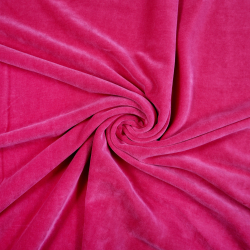 Welur bawełniany - malinowy