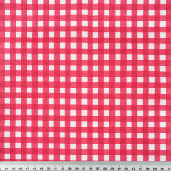 Bawełna 100% Kratka Vichy czerwono biała mała
