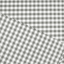 Tkanina obrusowa plamoodporna i wodoodporna - kratka vichy szara