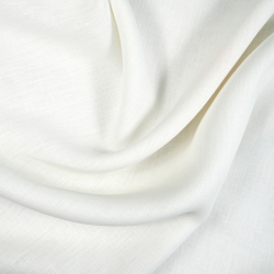 Len 100% odzieżowy ciepły biały (Off white) - 185g - (12)