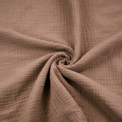 Muślin double gauze brąz mokka (Mocha Mouse)