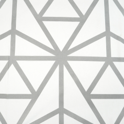 100% Baumwolle Spinnennetz grau auf weißem Hintergrund