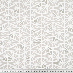 100% Baumwolle mit pflanzlichem Mosaikmuster in Beige