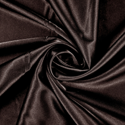 Kleidungsstoff Satin mit Lycra - Dunkelbraun 26