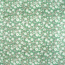 100% Baumwolle bunte Wiese auf grünem Hintergrund - 220 cm