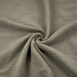 Muslin Double Gauze erdbeige (Sand Beige)
