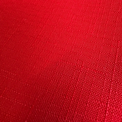 Tischdeckenstoff fleckenabweisend rot - Leinenmuster  