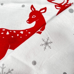 Flanell nicht gekratzt Weihnachtsmuster Rentiere mit blauem Karomuster  