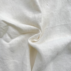 Leinen Vorhangstoff - 360g - 143cm - optisches Weiß  