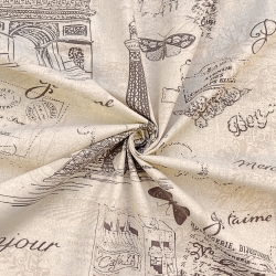 Baumwolle 100% Paris vintage beige  