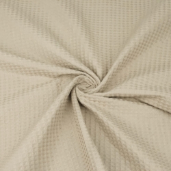Dünner Baumwoll-Waffelstoff beige  