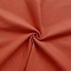 Baumwoll-Waffel ziegelrot  