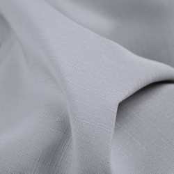 Tischdeckenstoff fleckenabweisend hellgrau - Leinenmuster  